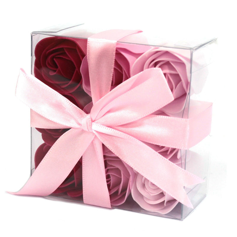 Set of 9 Soap Flowers - Pink Roses product image