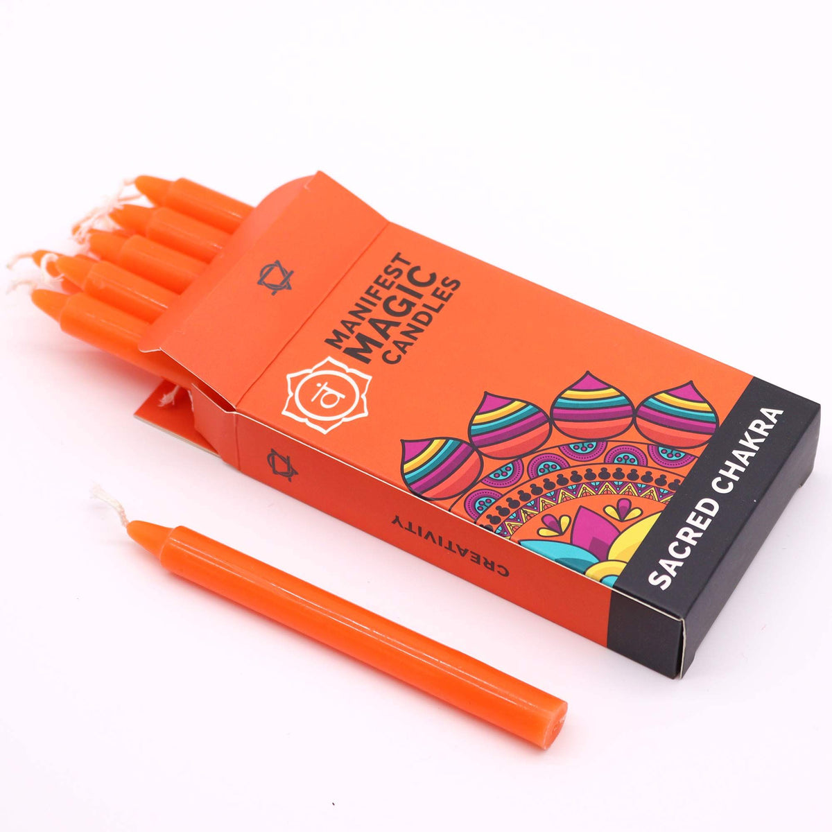 Manifest Magic Candles (pack of 12) - Orange - Sacred Chakra - product image 2