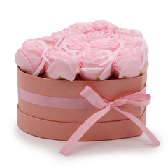 Soap Flower Gift Bouquet - 13 Pink Roses - Heart product image