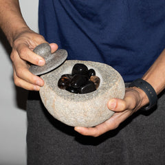 Natural Riverstone Grounding Pot - Large (aprox 15x12cm) product image 2