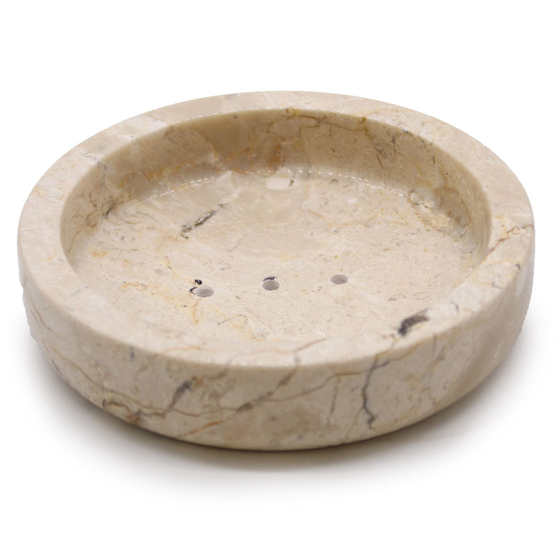 Round Honey Marble Flat Soap Dish product image
