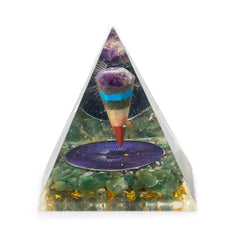 Med Organite Pryamids 7x6cm - Pendulum - Green Adventurine Chips product image 3
