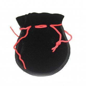 Quality Gothic Velvet Pouch - Black 12x8cm product image