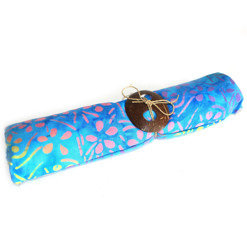 Bali Block Print Sarong - Pretty Petals - Aqua product image