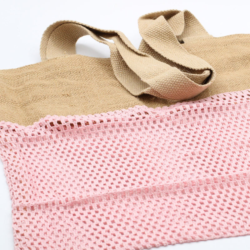 Pure Soft Jute and Cotton Mesh Bag - Rose product image