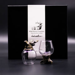 Gift Set of 6 Glasses (100ml) - Wild Forest Creatures - Antique Bronze product image 2