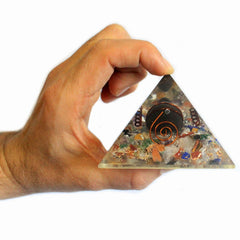 Med Orgonite Pyramid 60mm Gemchips, Copper, Turtle product image 2