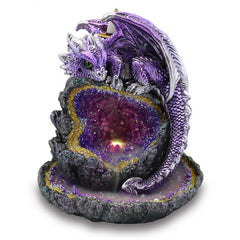 Crystal Cave Purple Dragon LED Backflow Incense Burner product image
