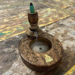 Sm Mango Wood Backflow Burner - Brass Buddha product image 4