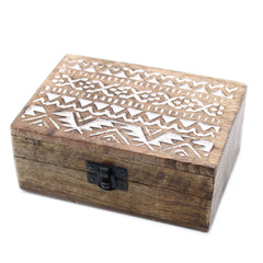 White Washed Wooden Box - 6x4 Slavic Design product image 8