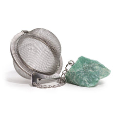 Raw Crystal Gemstone Tea Strainer - Green Aventurine product image 4