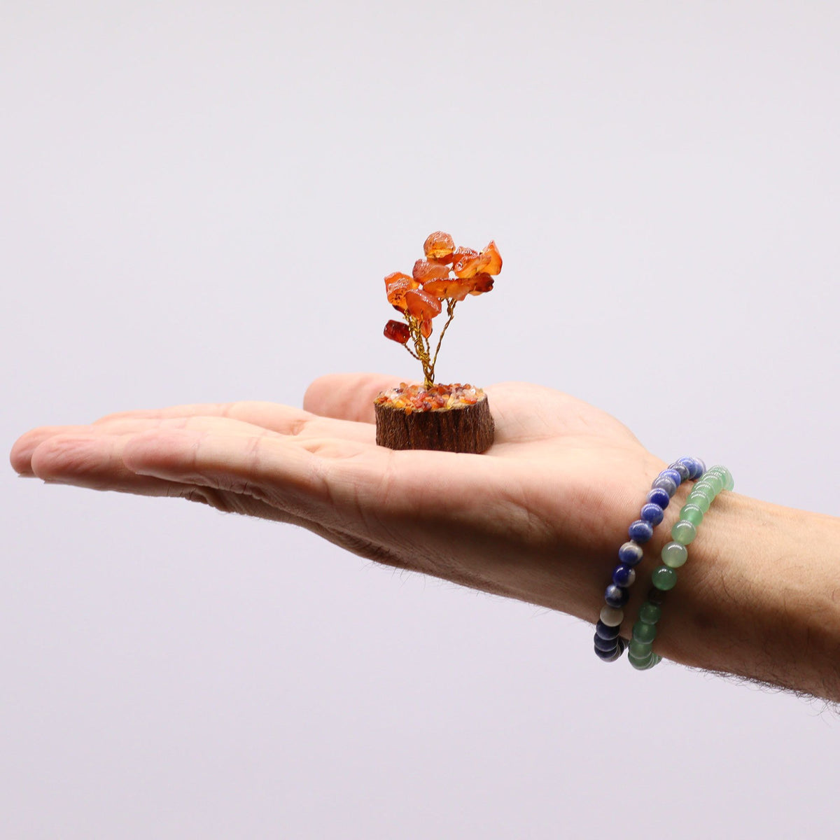 Mini Gemstone Tree On Wood Base - Carnelian (15 stones) product image 4