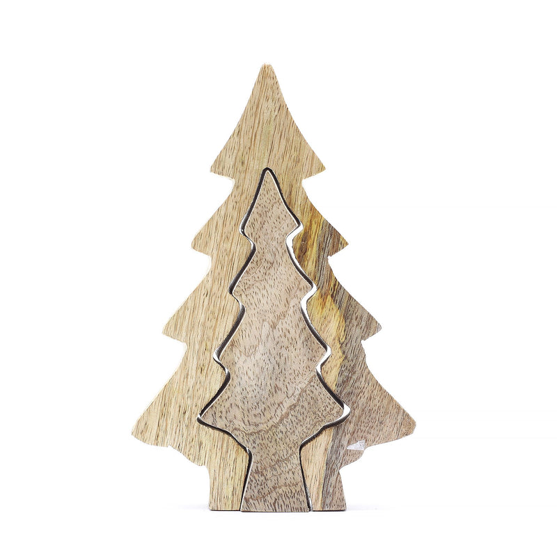 Lost in the Forrest - Small Tree in a Tree Wooden Decoration - 15x10cm product image