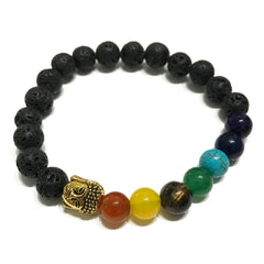 Lava Stone Bracelet - Buddha Chakra product image