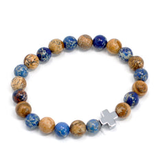 Set of 2 Gemstones Friendship Bracelets - Support - Sodalite & Picture Stone product image 3