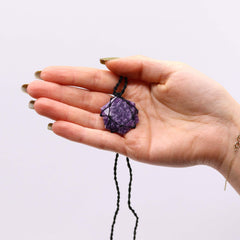 Laced Gemstone Hexagon Pendant - Lepidolite product image 3