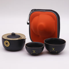 Money Cat Teapot Set - Two Cups - Travel Pack - Black product image 5