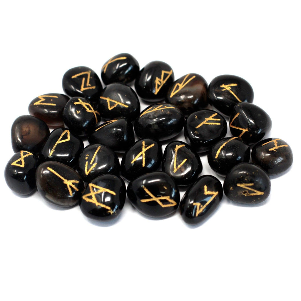 Runes Stone Set in Pouch - Black Onyx product image 2