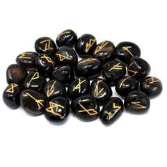 Runes Stone Set in Pouch - Black Onyx product image 2