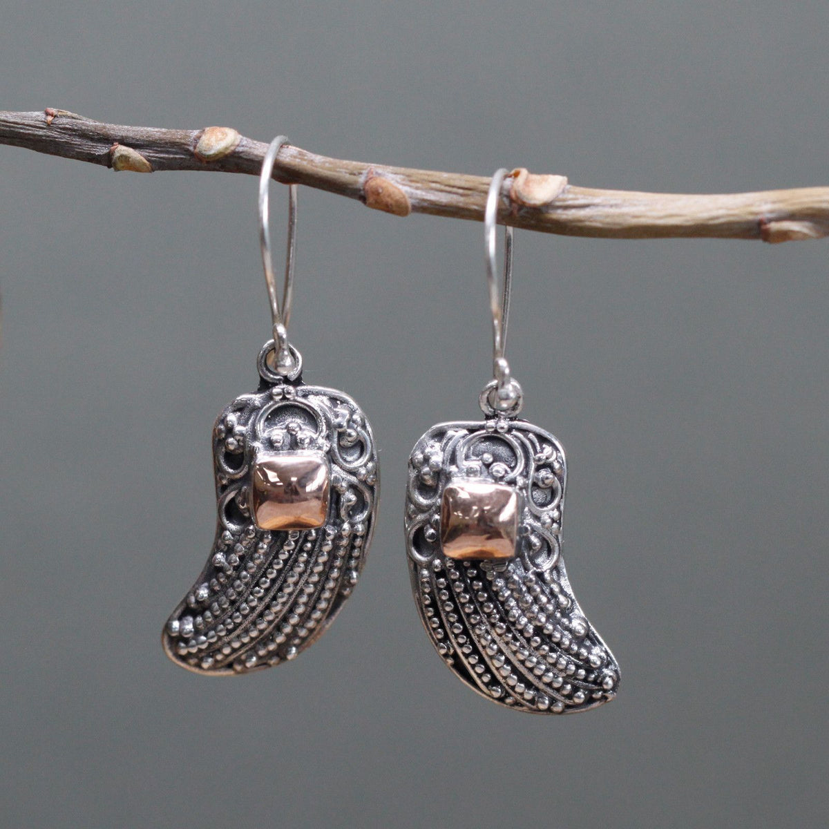 Silver & Gold Earring - Angel Wings product image 4