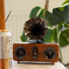 Retro Mini Double Gramophone Speaker - Bluetooth - 5.4 watt x 2 product image 8
