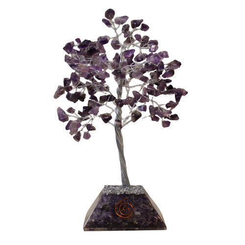 Gemstone Tree with Organite Base - 160 Stone - Amethyst product image