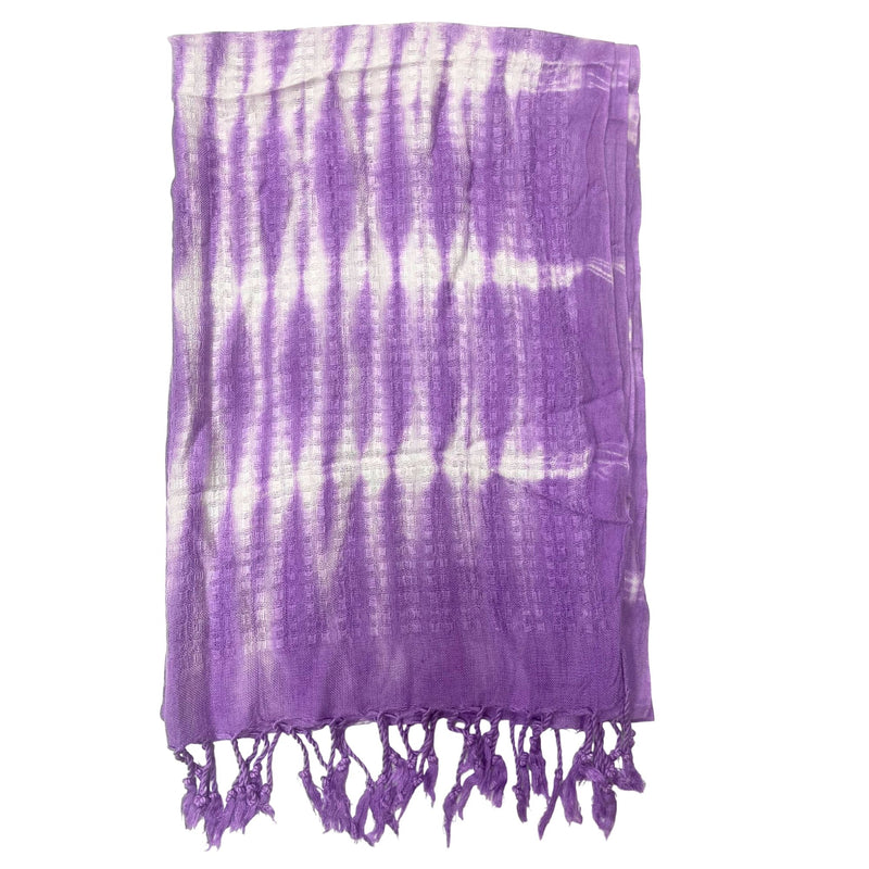Boho Java Art Stole/Scarf - Lavender Stripes & Motiff - 62x200cm product image