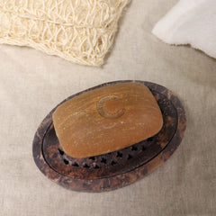 Soapstone Soap Dish & Drainer 11x8cm- Classic Oval product image 2
