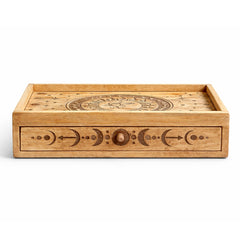 Sun Moon Carved Tarot Box with Drawer product image 4