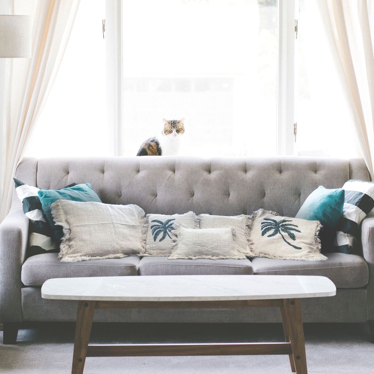 Linen Cushion Cover 45x45cm with fringe product image