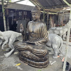 Large Antique Gold Buddha Teaching on Lotus - 2m product image 2