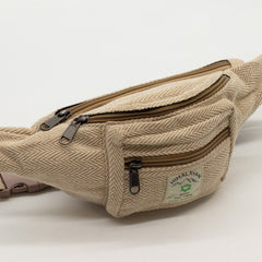 Cotton Hemp Style Belt (or Fanny) Bag - Natural