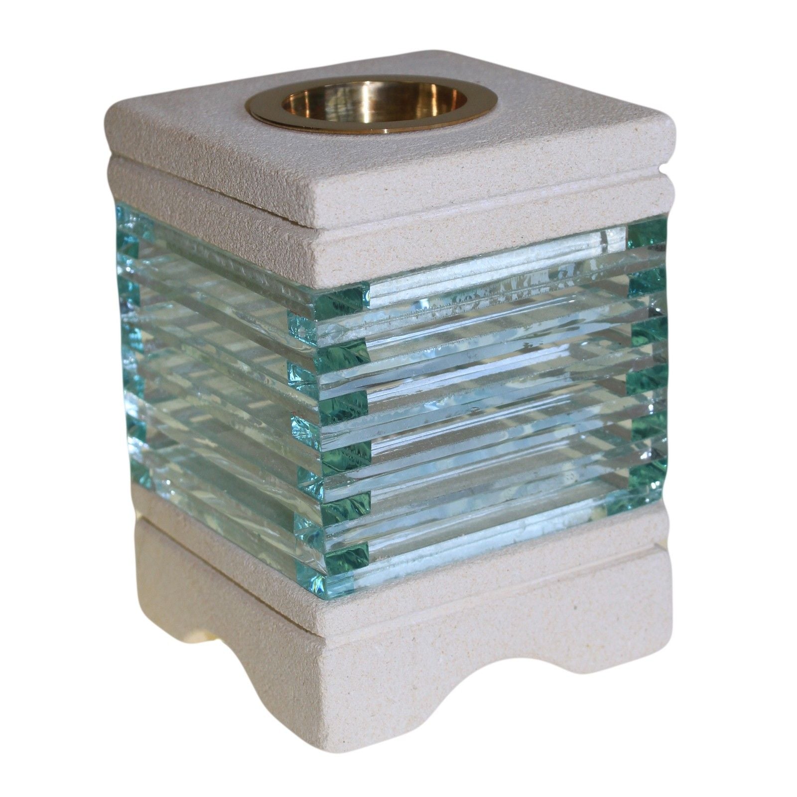 Stone Oil Burner - Square Glass Brick product image