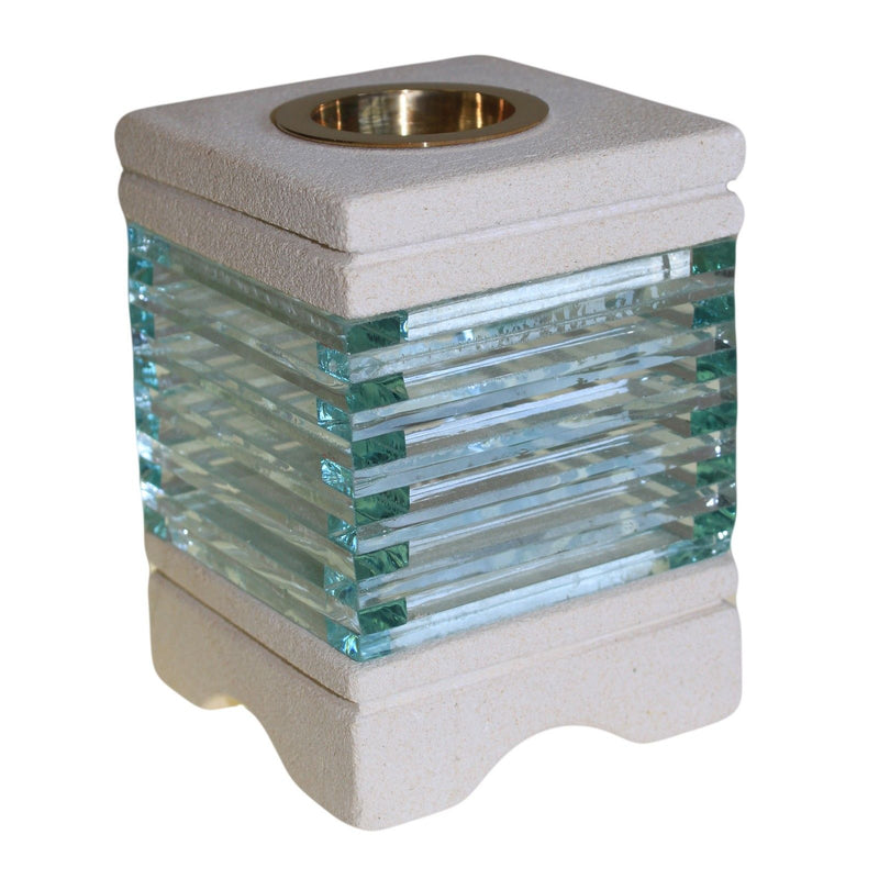 Stone Oil Burner - Square Glass Brick product image