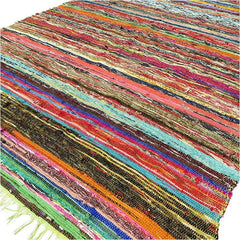 151 x 90cm Luxury Rag Rug - Green product image