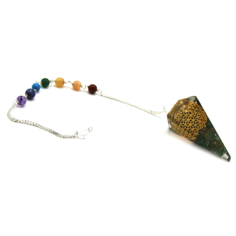 Orgonite Power Chakra Pendulum - Flower of Life product image