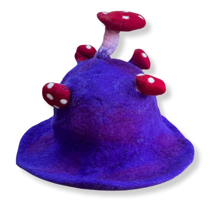 Felted Mushroom Hat - Very Violet product image