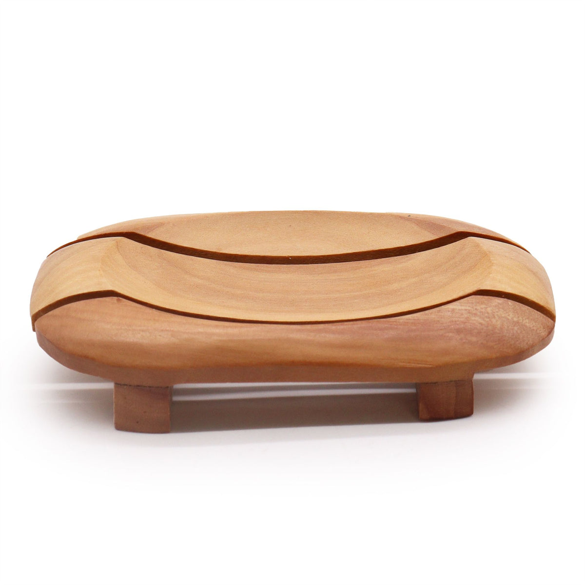 Classic Mahogany Soap Dish - Oval in Rectangle product image
