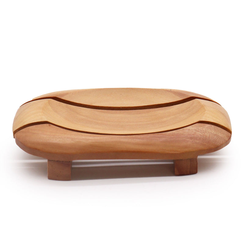 Classic Mahogany Soap Dish - Oval in Rectangle product image