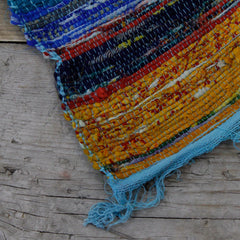 153 x 90cm Luxury Rag Rug - Blue product image 3