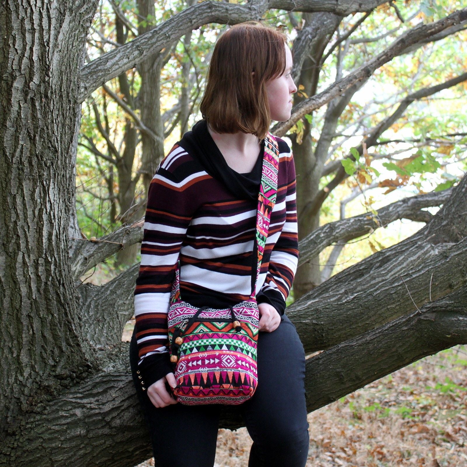 Jacquard Bag - Pink Sling Bag product image