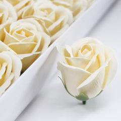 Craft Soap Flowers - Med Rose - Ivory product image 6