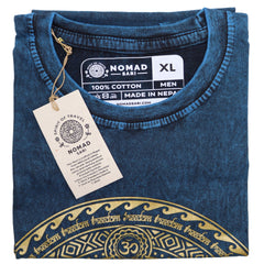 Nomad Sari Stonewashed Cotton T-Shirt – Chakra – Blue – XL product image 2