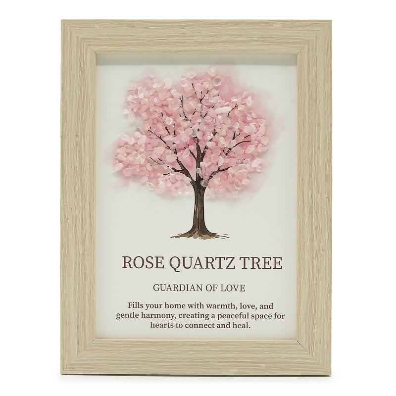 Gemstone Picture - Tree of Life - Rose Quartz (20x14.7x1cm) product image
