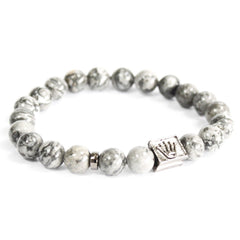 Crown Ingot / Grey Agate - Gemstone Bracelet product image