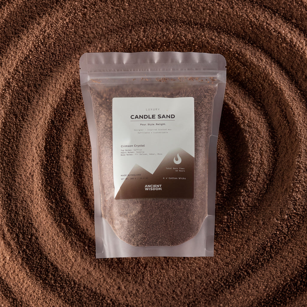 Fragranced Candle Sand - Mocha Brown - Crimson Crystal - 300g - product image 8