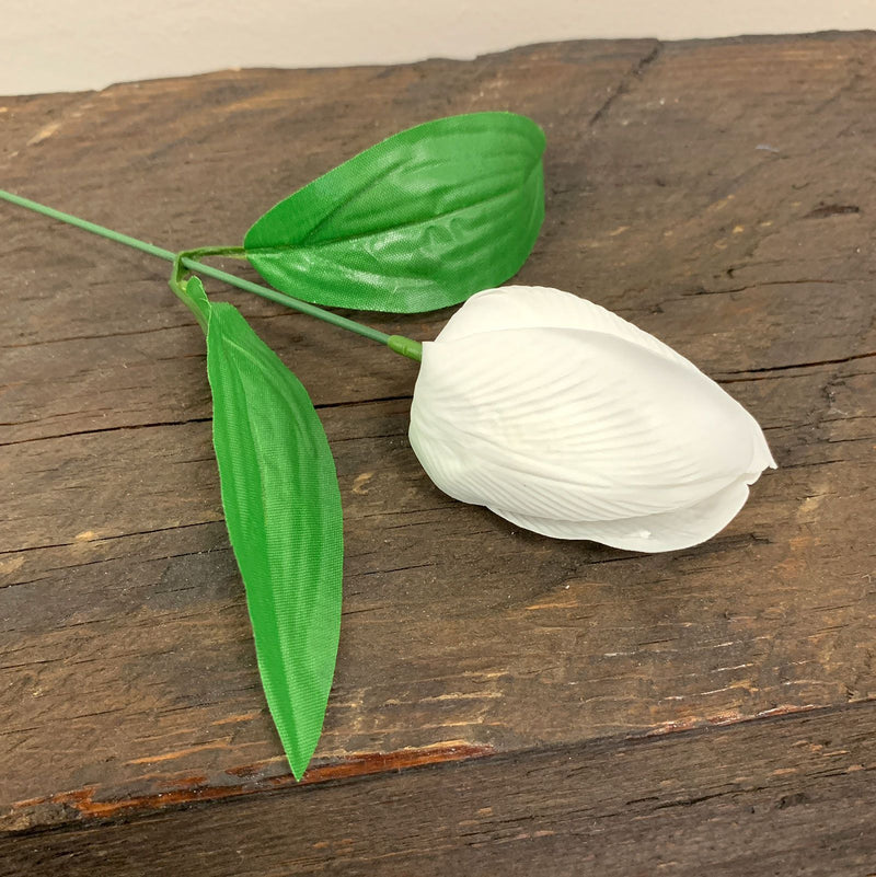 Craft Soap Flower - Med Tulip - White product image