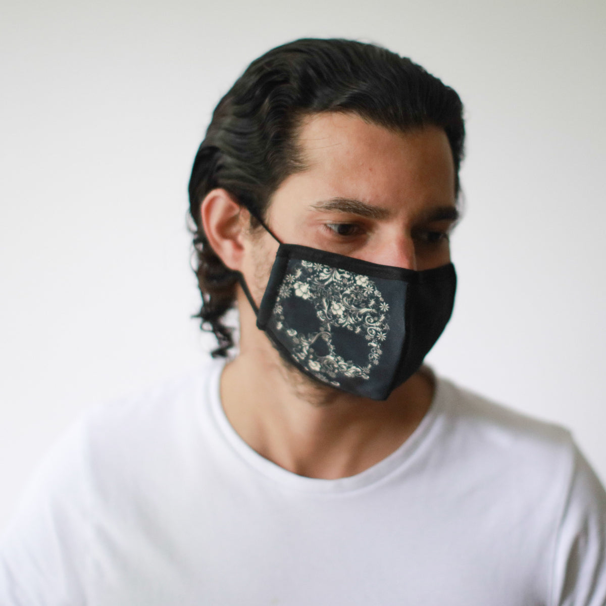 Reusable Fashion Face Mask - Flower Skull (Adult) - product image 3