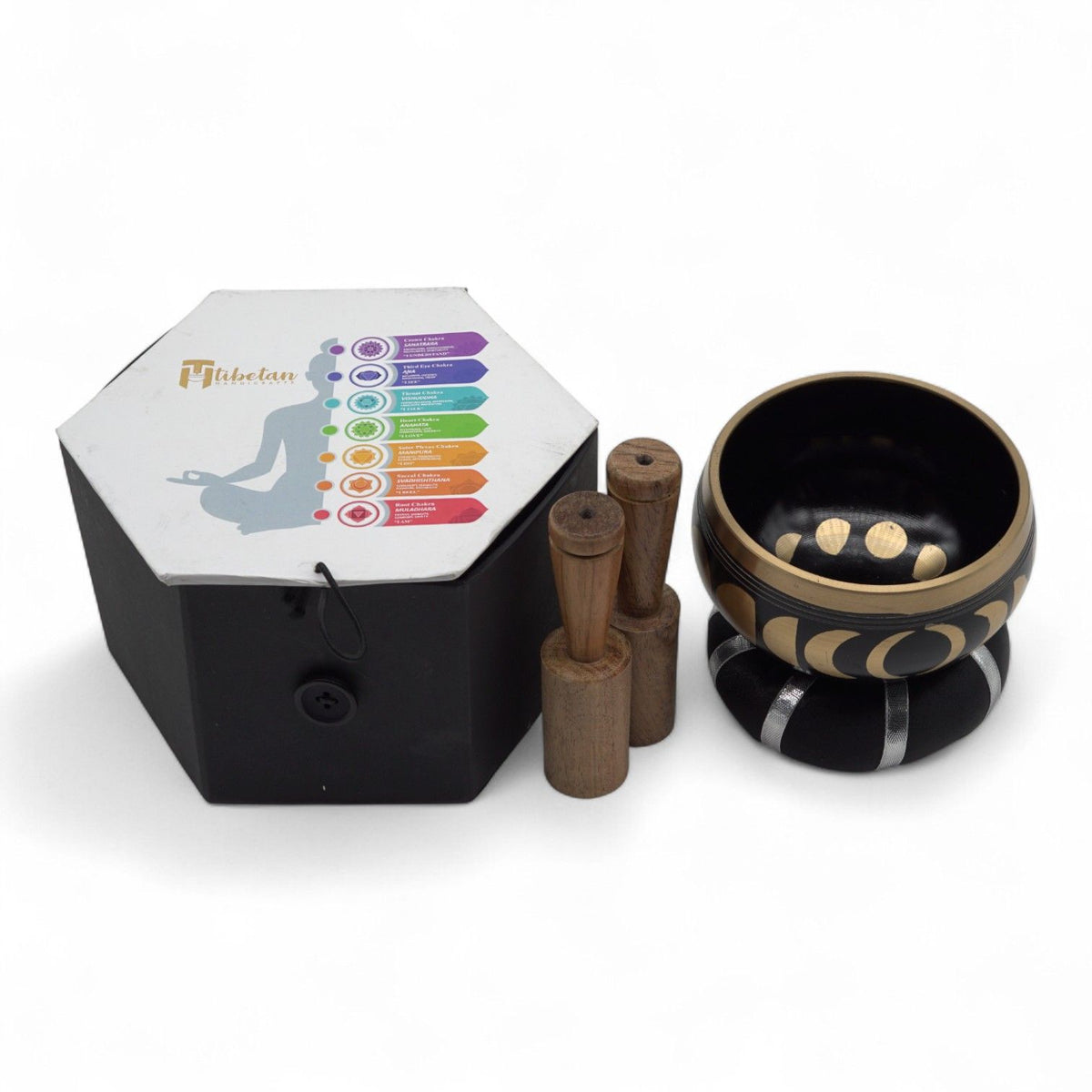 Moon Phase Singing Bowl Set – Black (10.7cm) product image