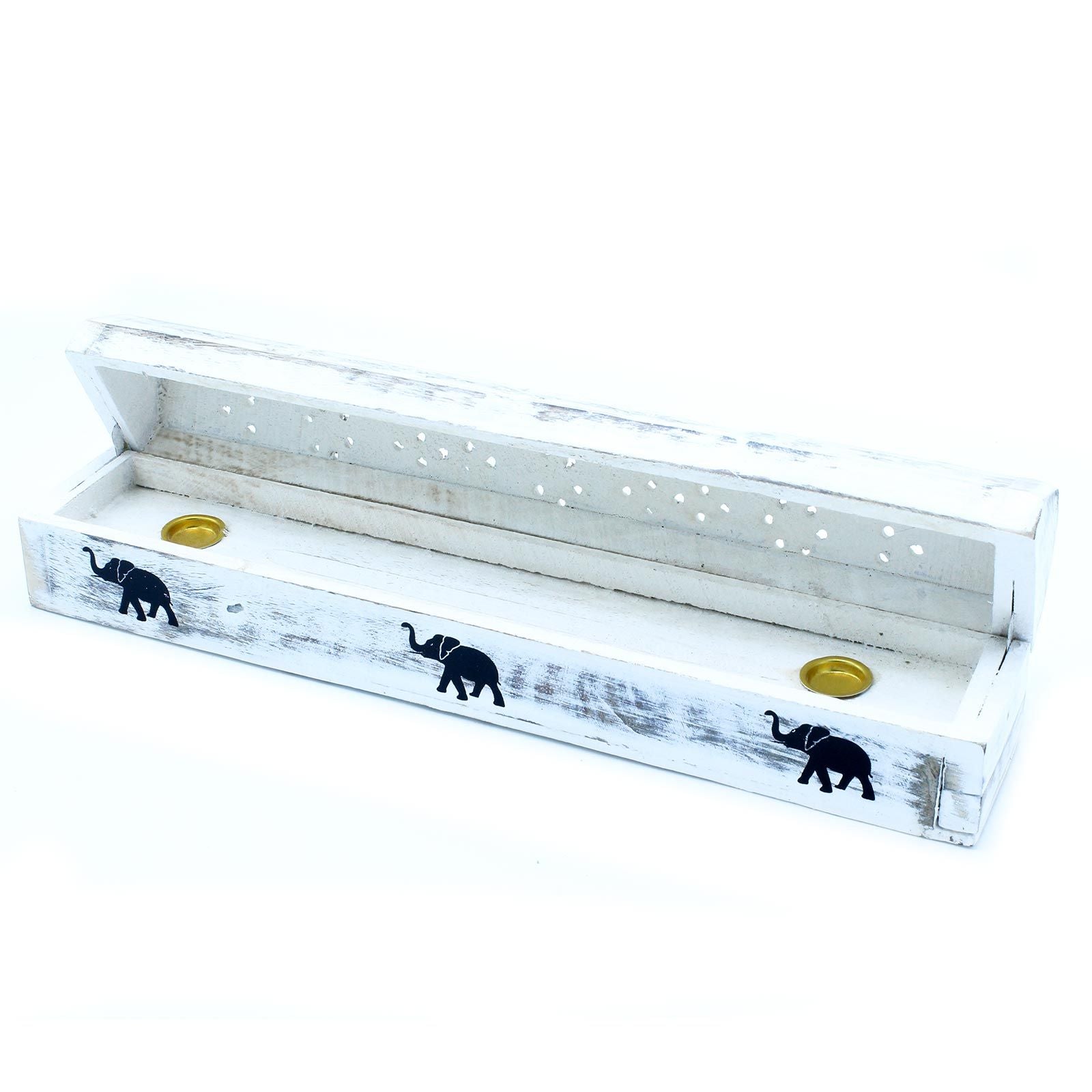 White Washed Incense Holder - Smoke Box product image